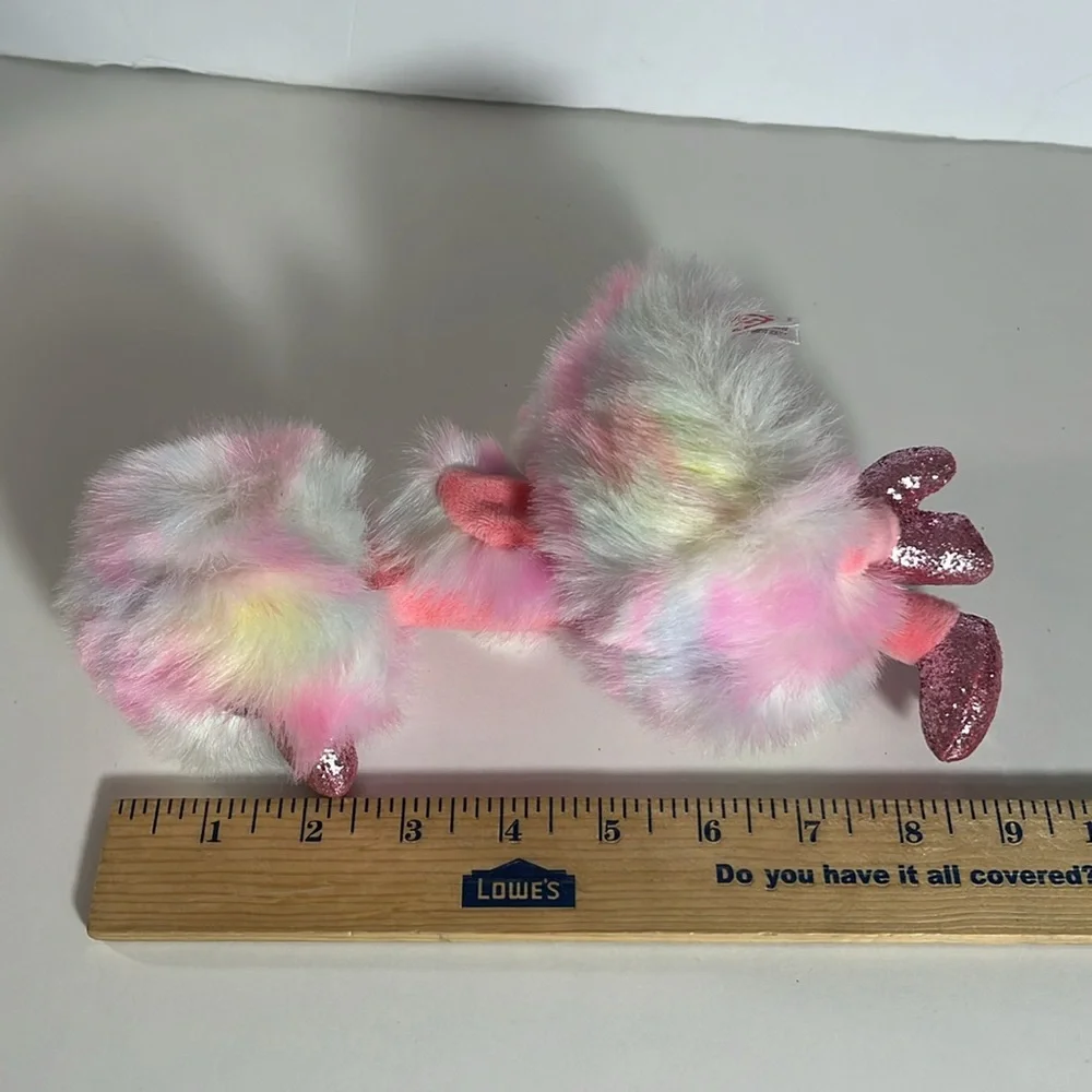 Ty Beanie baby Plush Ostrich Boo Avery Toy Pink and Multicolor